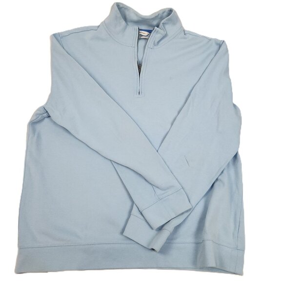 Calvin Klein Mens Classic Quarter-Zip Pullover XL Light Blue Cotton - Picture 7 of 8
